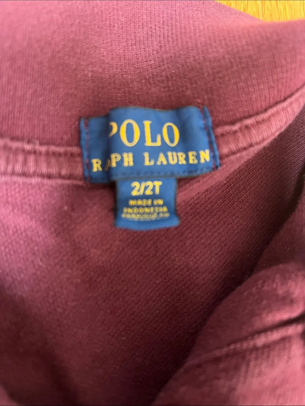 RL Polo Kids combo: Burgondy Long Sleeve Polo & Green Plaid qtr zip